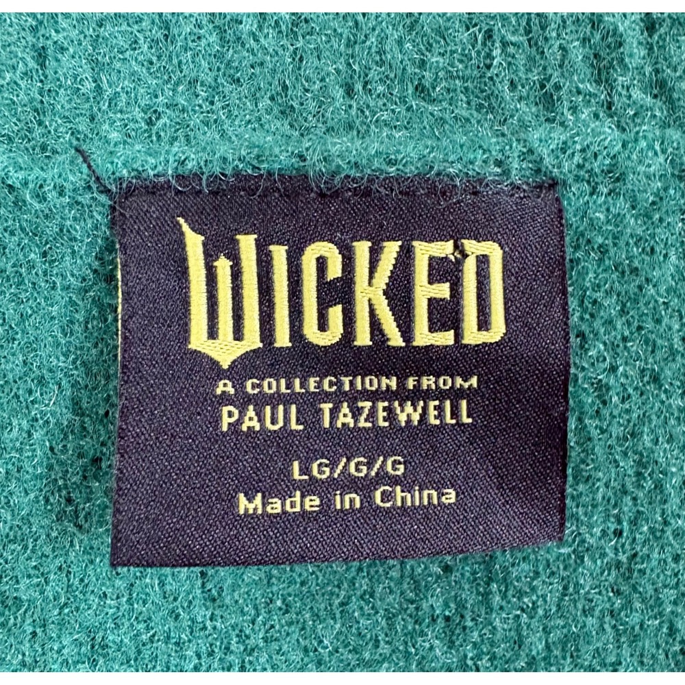 Wicked Musical Paul Tazewell Emerald Green Cardigan Sweater Gold Logo Large - Picture 4 of 6